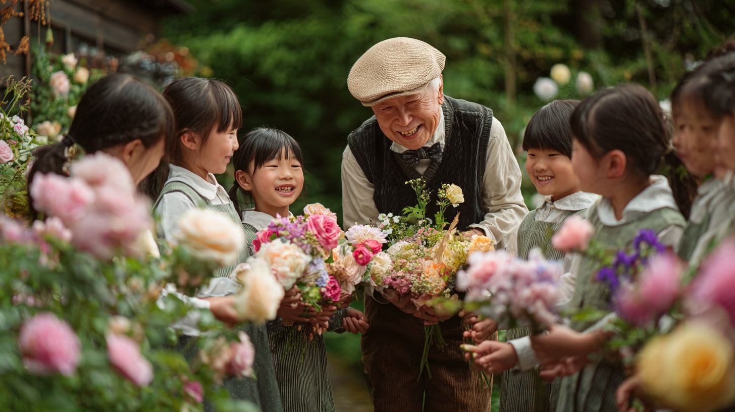おじいちゃんの笑顔が咲いた日!園児と作る花のプレゼント体験記